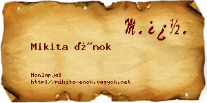 Mikita Énok névjegykártya